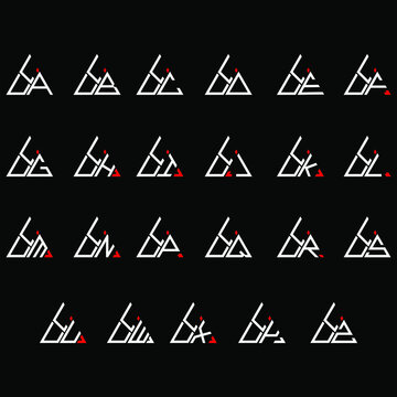 LUA to LUZ letter logo creative design, Multiple triple letter logo design