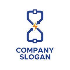 Electric logo, power logo, process logo vector design