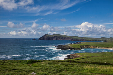 Ring of Kerry, Wild Atlantic Way, West Ireland, scenic coastal road, Around the Iveragh Peninsula in the southwest of Ireland                                                                          