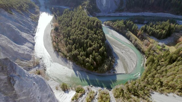 Ruinaulta in Switzerland is The Grand Canyon of The Country Aerial View