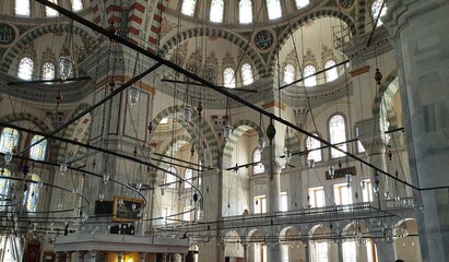 View from inside Istanbul Fatih Mosque