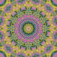 Abstract colorful mandala style pattern 