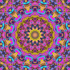 3d colorful polygonal fractal pattern 
