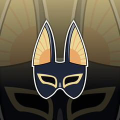Anubis mask logo mascot illustration