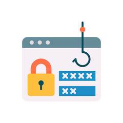 Data Phishing vector Flat Icon Design illustration. Web And Mobile Application Symbol on White background EPS 10 File