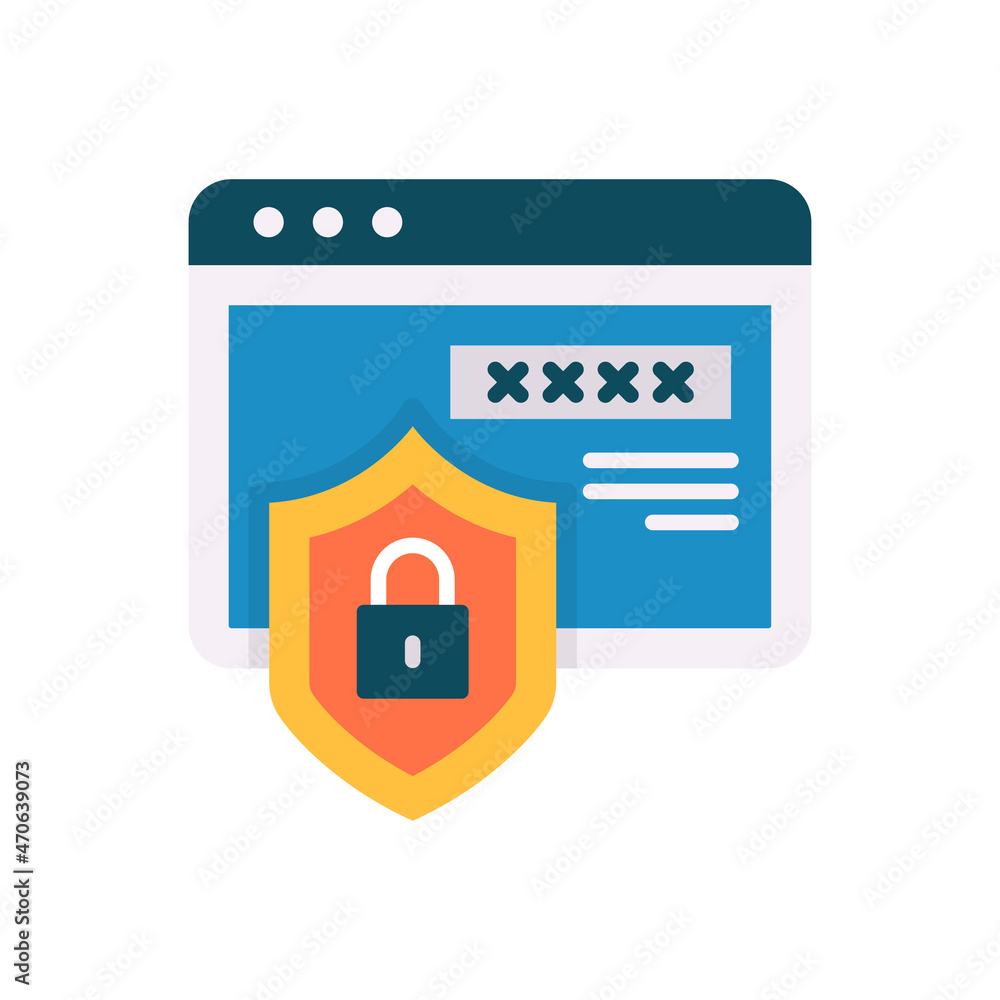 Poster security vector flat icon design illustration. web and mobile application symbol on white background