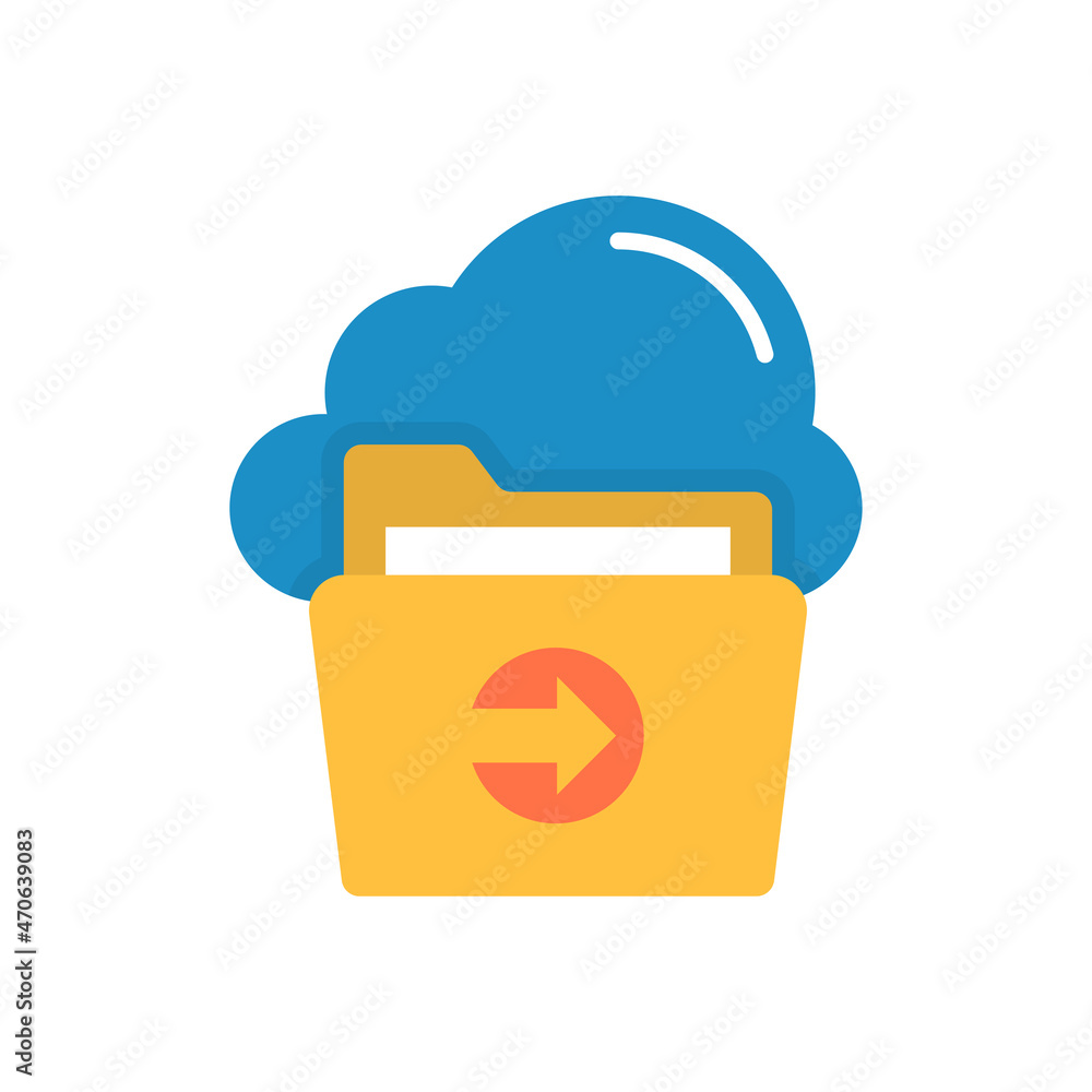 Poster Sending Folder vector Flat Icon Design illustration. Web And Mobile Application Symbol on White background EPS 10 File
