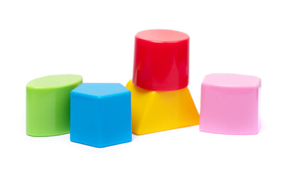 Group of plastic multi-colored figures