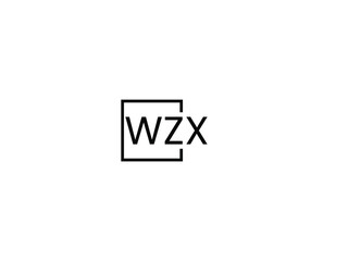 WZX letter initial logo design vector illustration