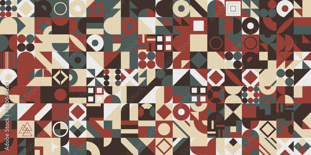 Poster modern abstract geometric pattern with different shapes. abstract texture background for cover poste