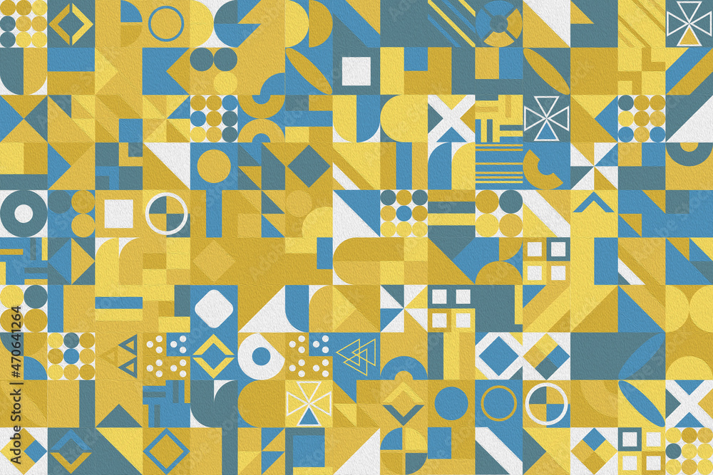 Aufkleber modern abstract geometric pattern with different shapes. abstract texture background for cover poste