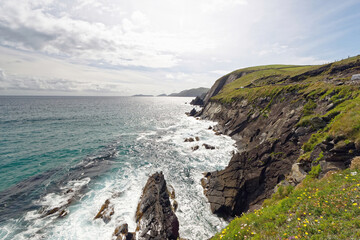 : Ring of Kerry Tour, Wild Atlantic Way, West Ireland, scenic coastal road, Killarney National Park, Around the Iveragh Peninsula in the southwest of Ireland