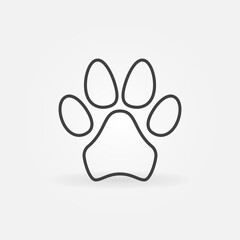 Animal Pet Foot Mark linear vector concept minimal icon