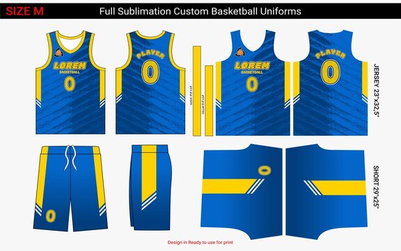 Paint Brush Blue Basketball Jersey Template