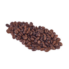 Coffee beans isolated on white background