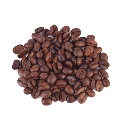 Coffee beans isolated on white background
