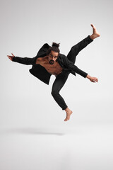 African American dancing on a white background.