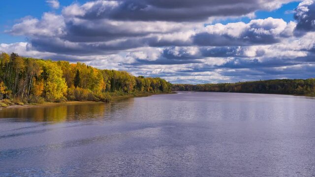 Timelapse of a river in Baie James Quebec