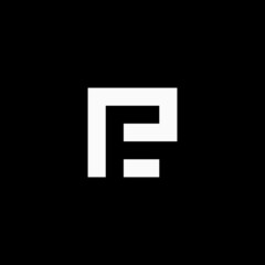 Obraz premium PF square logo design vector icon