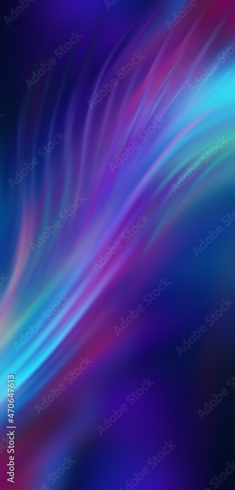 Wall mural bright abstract blurred background with bokeh. blurred lights, neon glowing lines on a dark backgrou