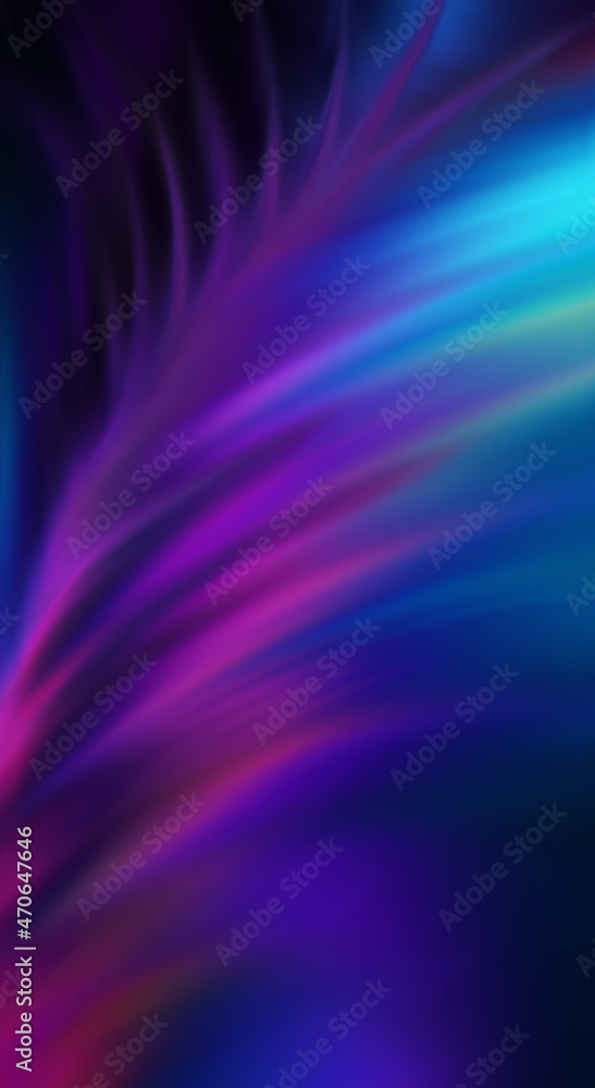 Wall mural bright abstract blurred background with bokeh. blurred lights, neon glowing lines on a dark backgrou