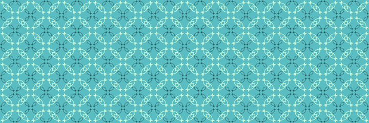 Beautiful background image with festive ornament on blue green background for your design projects, seamless patterns, wallpaper textures with flat design. Vector illustration