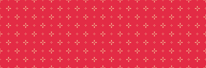 Colorful background image with simple decorative ornament on red background for your design projects, seamless pattern, wallpaper textures with flat design. Vector illustration