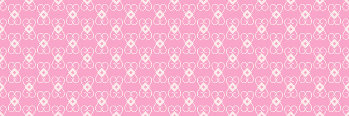 Cute background images with beautiful decorative ornament on pink background for your design projects, seamless patterns, wallpaper textures with flat design. Vector illustration