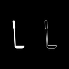 Soup spoon ladle scoop Kitchenware icon white color vector illustration flat style image set