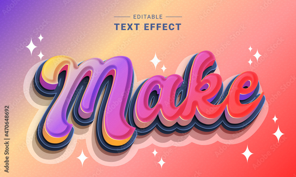 Aufkleber editable lettering text effect. graphic styles. text effect. graffiti text effect.