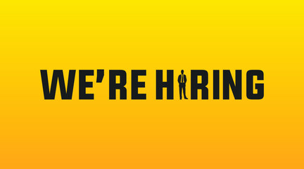- **we are hiring ( positive )**
    - we are hiring modern, creative banner, design concept, social media template, marketing, advertising, and communication concept  with white text on a  blue backg