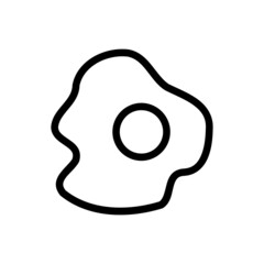 fried eggs icon with black outline style