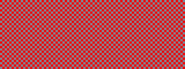 Checkerboard banner. Light Slate Grey and Red colors of checkerboard. Small squares, small cells. Chessboard, checkerboard texture. Squares pattern. Background.