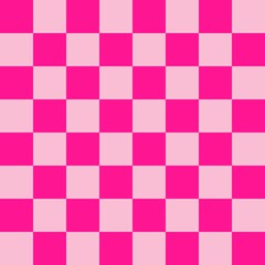 Checkerboard 8 by 8. Pink and Deep pink colors of checkerboard. Chessboard, checkerboard texture. Squares pattern. Background.