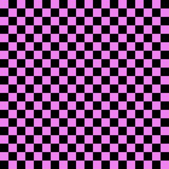 Two color checkerboard. Black and Violet colors of checkerboard. Chessboard, checkerboard texture. Squares pattern. Background.