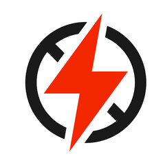 Electricity shortage icon. Clipart image isolated on white background