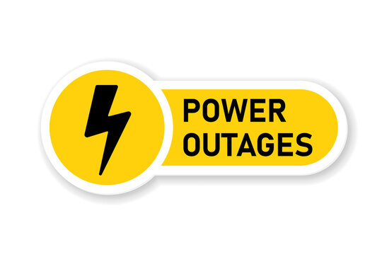 Power Outages sticker icon. Clipart image isolated on white background