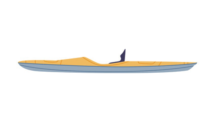 Rowboat as Watercraft or Swimming Water Vessel Vector Illustration