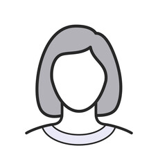 simple human female head outline