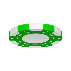 Naklejka premium Green Casino Chip Composition