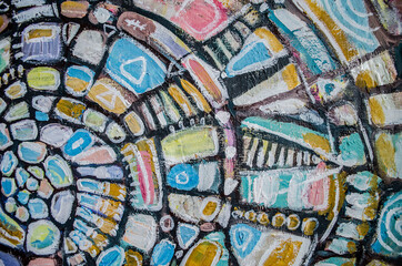 Hand drawn acrylic painting. Abstract art background. Acrylic painting on canvas. Color texture. Brushstrokes of paint.