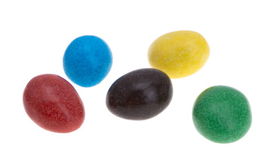 peanuts in colored glaze isolated