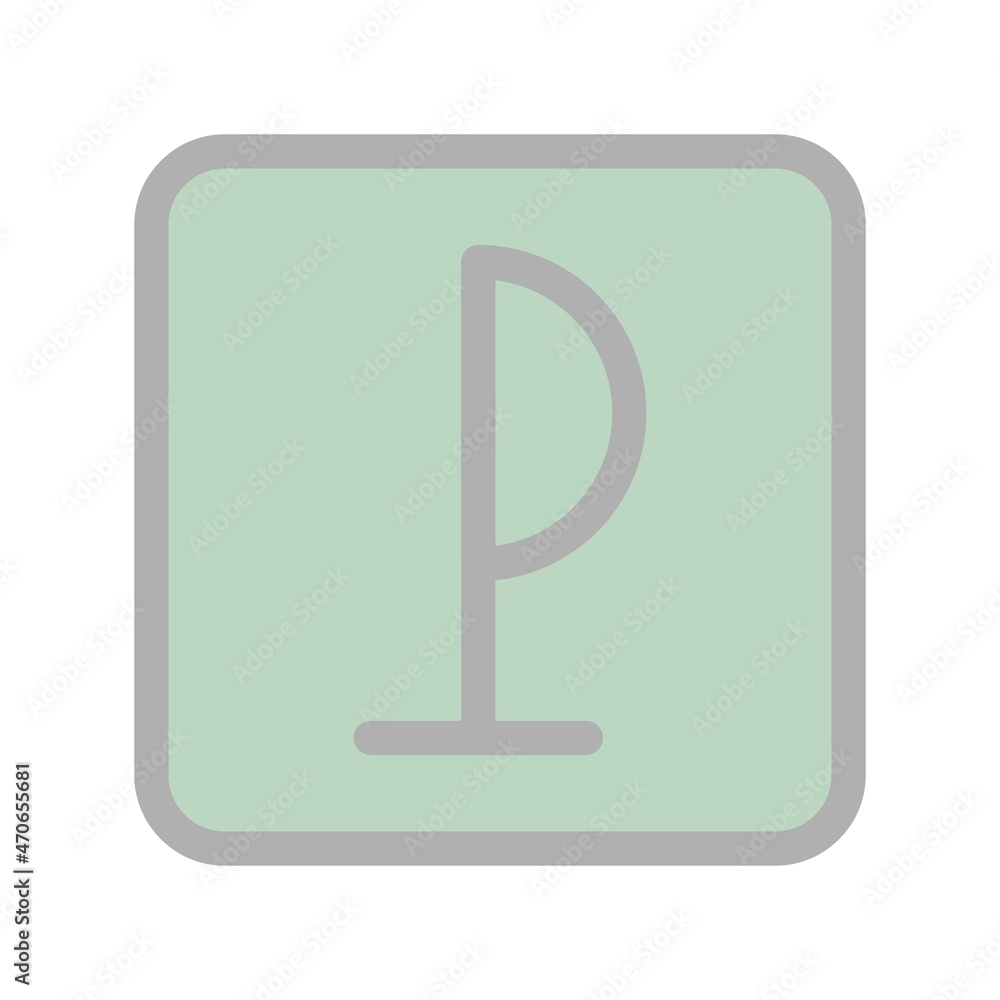 Wall mural parking line filled light vector icon design