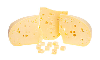 cheese with holes isolated