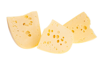 cheese with holes isolated