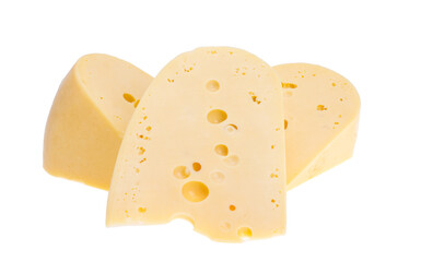 cheese with holes isolated