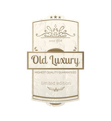 Old Luxury Label Composition