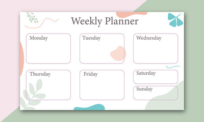 Weekly Planner Template Color