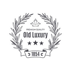 Old Luxury Wreath Emblem