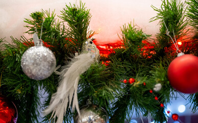 christmas decorations in shops